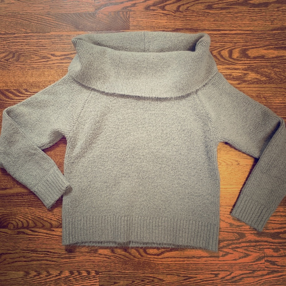 Grey off-shoulder sweater
